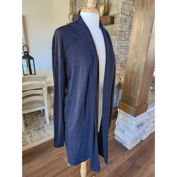 Athleta Long Black Cardigan Sweater‎ Size Small - Picture 3 of 11